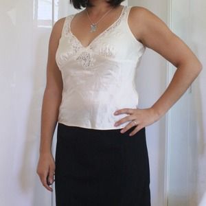 Banana Republic Silk & Lace Tank, Small