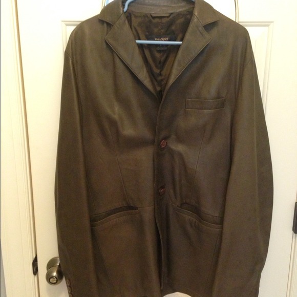 100% leather Men's Blazer - Picture 1 of 2