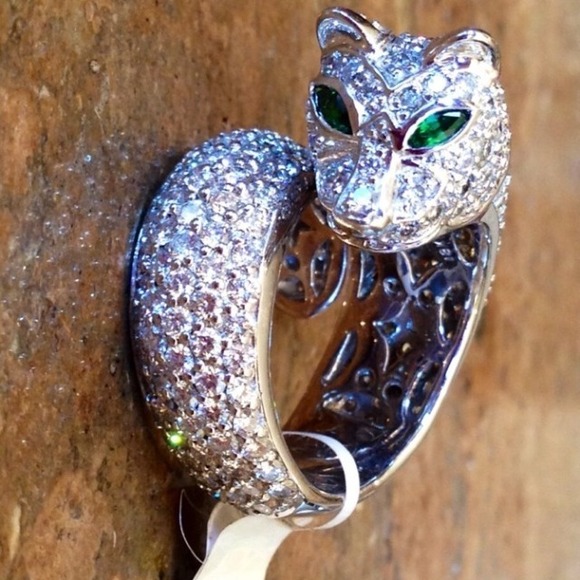 Sonia Bitton 18K WG 7.15CT Diamond Panther Ring💎 - Picture 2 of 4