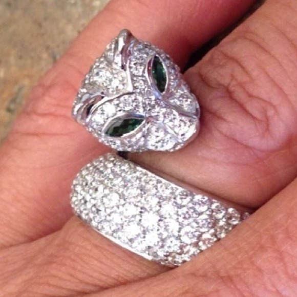 Sonia Bitton 18K WG 7.15CT Diamond Panther Ring💎 - Picture 4 of 4