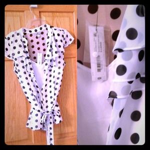 Women's sheer dress shirt w/ waist tie