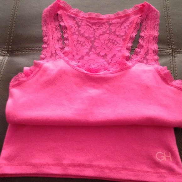 Pink lace tank top GILLY Hicks