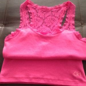 Pink lace tank top GILLY Hicks
