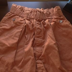 Burnt orange button up skirt