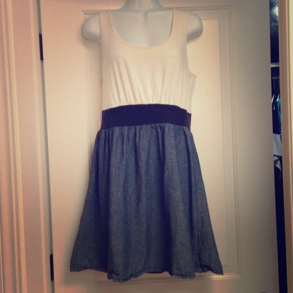 Tank denim skirt dress