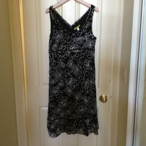 Sigrid Olsen Black MLT Silk Dress