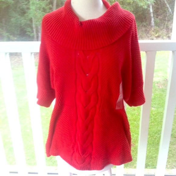 ❌HOLD..Calvin Klein Burnt Orange Cowl Neck Sweater