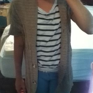 Tan short sleeve sweater!