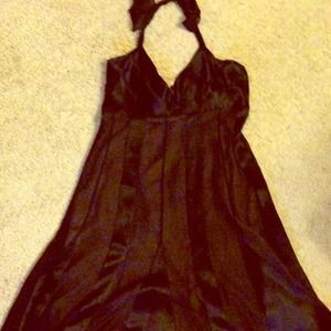 Knee length BCBGMaxArzia Black Halter Dress