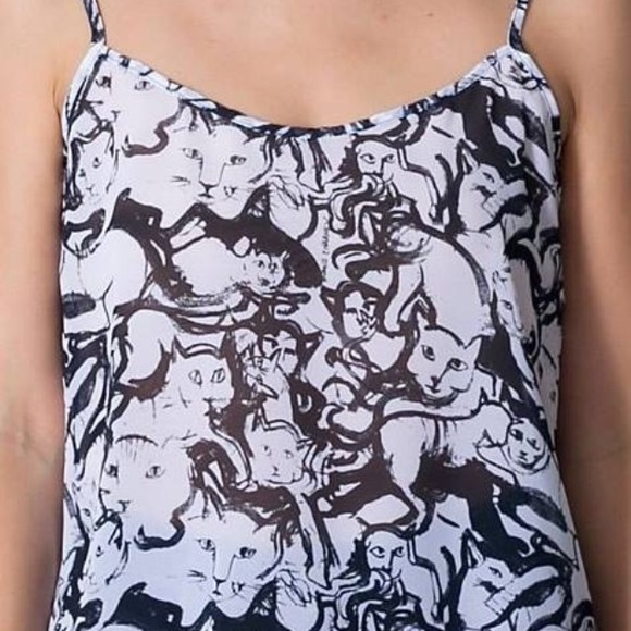 American Apparel cat chiffon tank