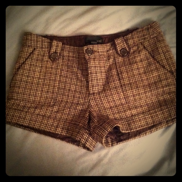 Tweed shorts- great for layering!
