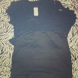 Wetseal leggings and v-neck, pacsun pencil skirt.