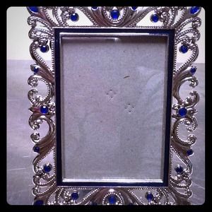 3"x"5 Silver & Blue Photo Frame