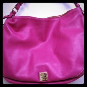 Dooney & bourke hobo leather bag pink