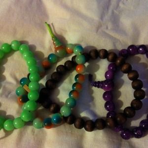 Bead bracelets set of 4!