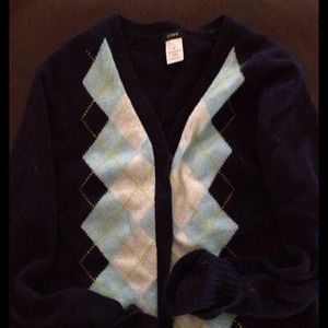 JCrew argyle cardigan