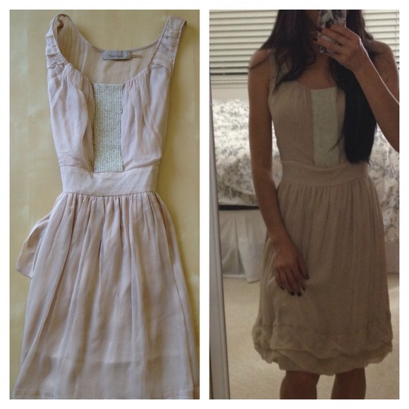 Modcloth Dresses & Skirts - Dusty rosé chiffon beaded dress
