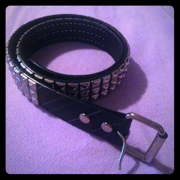 Black Silver Stud Belt