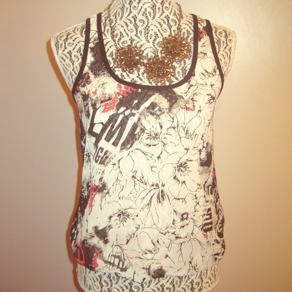 Bloomingdales Premium Sheer Studded Rocker Tank