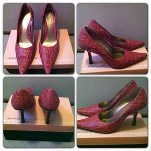 Pink Croco High Heels