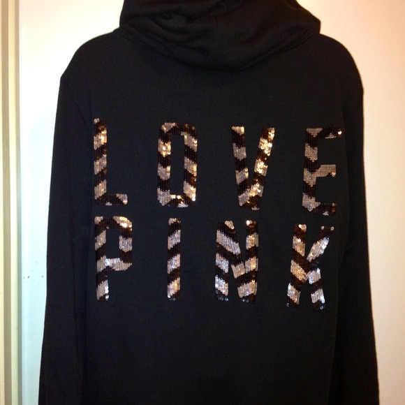 🚫SOLD🚫 NWT VS PINK Bling Hoodie Jacket