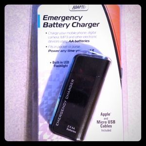 iPhone emergency battery charger
