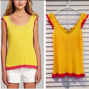 Chelsea & Violet Flutter Trim Pointelle Tank