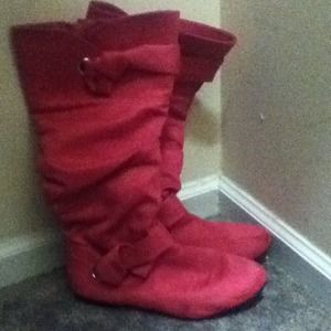 Hot Pink Flat Boots