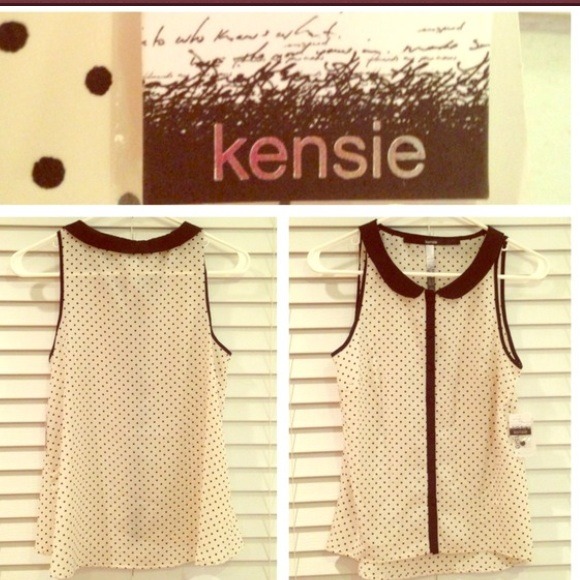 Kensie Polka Dot Top