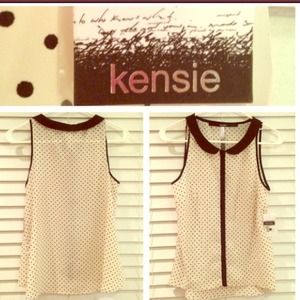 Kensie Polka Dot Top