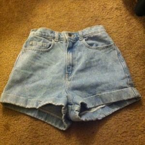 American apparel high waisted jean shorts! New!!!