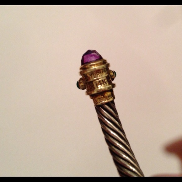 David Yurman 5mm Amethyst Renaissance. SS & 14K. - Picture 3 of 4