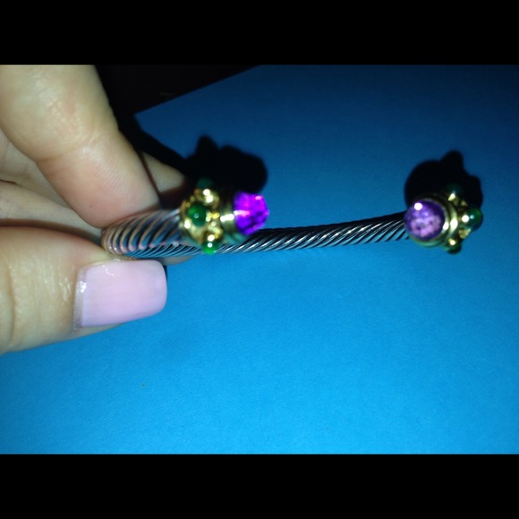 David Yurman 5mm Amethyst Renaissance. SS & 14K. - Picture 4 of 4