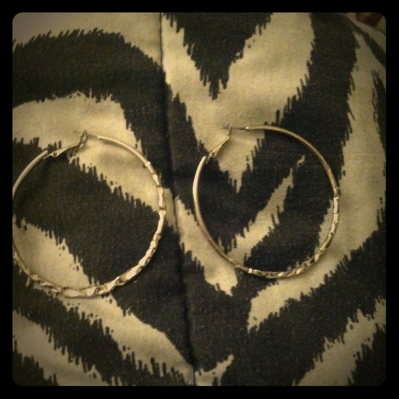 Silver hoop earrings