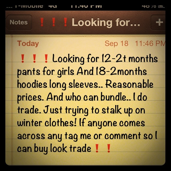 Looking for 12-2T girls clothes 💗💗