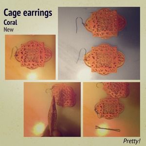 Coral Cage Earrings
