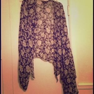 Willow Kate Floral Chiffon Wrap, TOMS & Sweater.