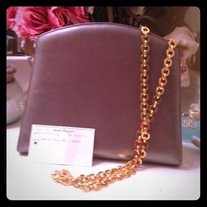 Vintage Ferragamo gun metal bag