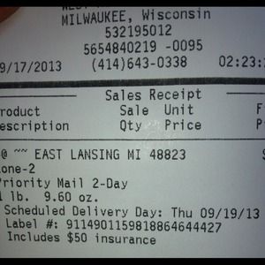 Sent it dear here is your tracking number