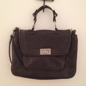 Rebecca Minkoff ostrich leather satchel