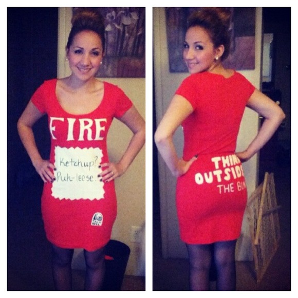 Taco Bell fire sauce Halloween dress