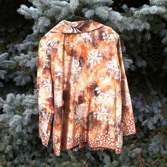 Chicos Shimmer Blossom Jacket, SZ 3 - Picture 2 of 3