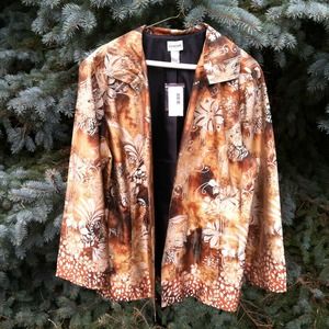 Chicos Shimmer Blossom Jacket, SZ 3