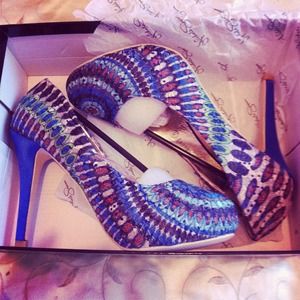 Bundle Blue and pink pumps