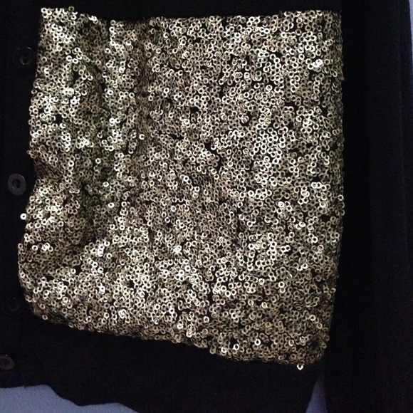 Gold Sequin Cardigan - Picture 2 of 2