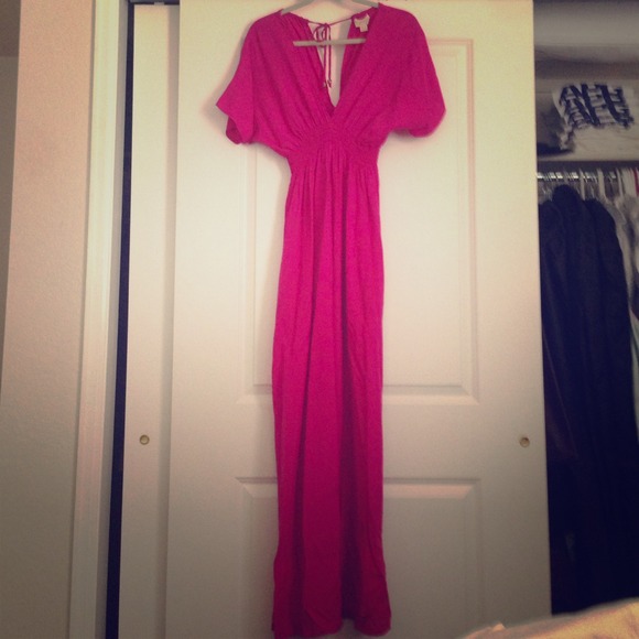 Hot Pink Michael Kors Maxi Dress