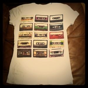 ❎SOLD❎Delia's top with vintage mix tape design