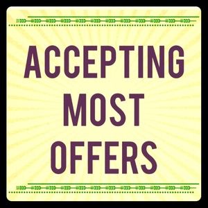 I accept reasonable offers.