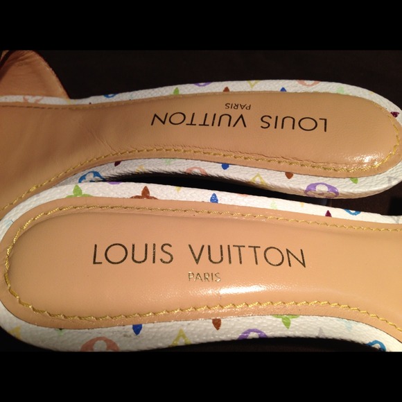 ✋SOLD✋Authentic Louis Vuitton Multicolor slides - Picture 3 of 4