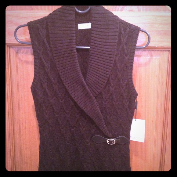 NWT Calvin Klein blk sweater dress-